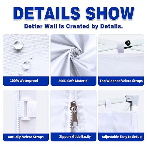 SCOCANOPY Sunwall for 10x10 Canopy Frame with Zipper, 3Pack Sunwalls Only, (White) - color: White, size: 10X10