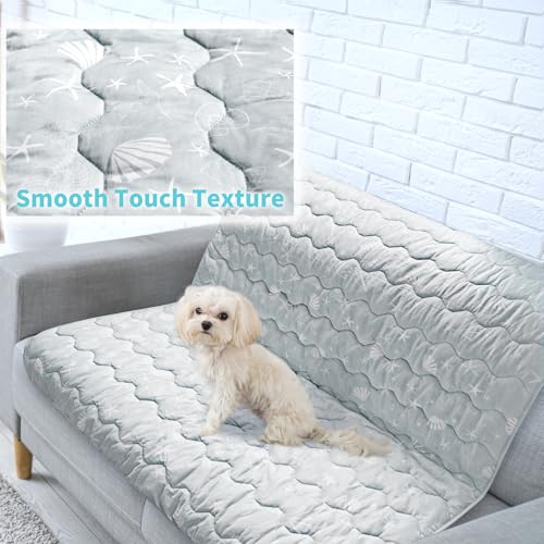 NWK Dog Cooling Blanket, Q-Max>0.345, Ice Silk Cool to Touch Material, Bed Cover, Furniture Protector Couch Sofa for Summer, Anxiety Relief-Machine Washable (Misty Gray,40'' X 60'') - color: Misty Gray, size: 40*60