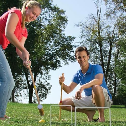 Outdoor Bowling Kit - Spikes Ball Game, Six Player Recreational Activity | Engaging Lawn Sports Set Mixed Age Family Fun, Wooden Pin Collection with Sturdy Build for Garden Social Events