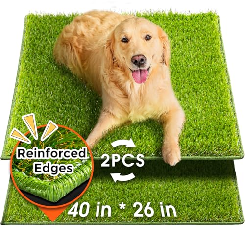 Hompet Artificial Dog Grass Pad for Dogs, 40"x26", Easy to Clean with Drainage Holes - size: 40 x 26"