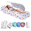 Inflatable Couch,Air Sofa with Sun-Shade Design,Built-in Storage,Ripstop Polyester&Stability Pegs,Portable Air Lounger for Beach,Camping,Easy to Carry,2 Inflation Ways(Included Pump)Pebble Gray - color: Pebble Gray