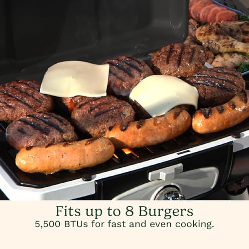 Cuisinart Petite Gourmet Portable Gas Grill, Compact & Lightweight Tabletop Small Grill for BBQs, Camping, Tailgates & Small Spaces, 5,500 BTU Burner Folding with Carry Handles, Black - color: Petit Gourmet Tabletop Gas Grill, Black