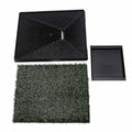 Dog Grass Potty Tray Large Capacity Reusable Odor Puppy Training Artificial Grass Pee Pad Indoor Outdoor (Small Size) - size: Small Size