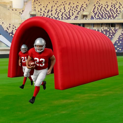 23x10x10FT Quick Setup Inflatable Tunnel Arch - for Sports Games, Trade Shows & Promotions (Blower Included) - color: Red, size: 16.5FT