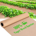 DECOHS 4 x 100 Ft Biodegradable Paper Weed Barrier- Heavy Duty Biodegradable Garden Bed Grass- Garden Paper Weed Control Barrier Weed Grass Blocker for Outdoor Garden Lawn - color: 4x100ft