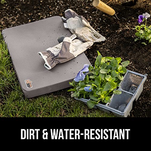 GORILLA GRIP® Extra Thick Patent Pending Supportive Foam Kneeling Pad, Large Cushion Knee Pads for Gardening, Baby Bath Time, Dirt and Water Resistant, Workout and Garden Supplies, 17.5x11, Gray - color: Gray