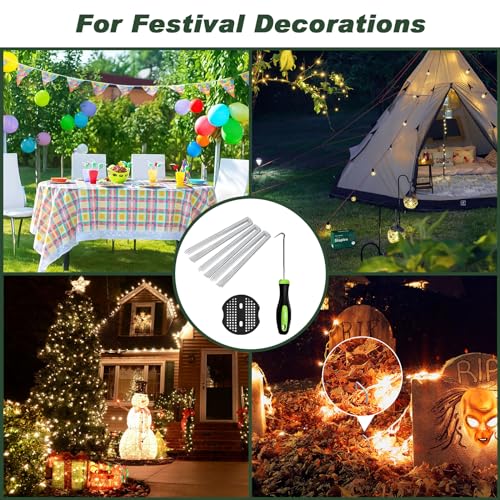 FEED GARDEN 6 Inch 50 Pcs Galvanized Landscape Staples 50 Pcs Gaskets Pick Hook Garden Stakes 11 Gauge Anti-Rust Landscaping Fabric SOD Pins U Shaped Yard Turf Stakes for Weed Barrier Fabric