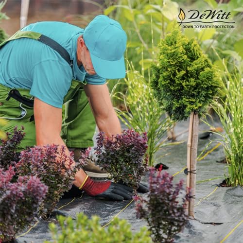 Dewitt 2-Pack Pro-5 Weed Barrier Fabric 5 oz, 4 x 250 Feet – Heavy-Duty Woven Landscape Ground Cover Mat for Raised Garden Bed, Greenhouse Gardening, Outdoor Landscaping, and Commercial Planting - size: 2 Pack, style: 4' x 250'