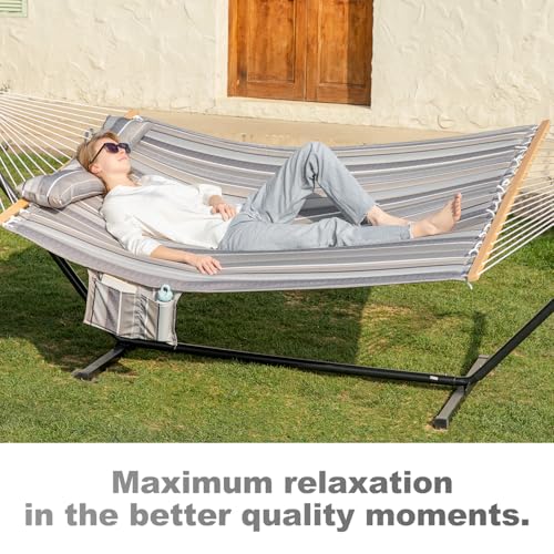 Fabric Hammock with Stand (Peace Dove) - color: Peace Dove