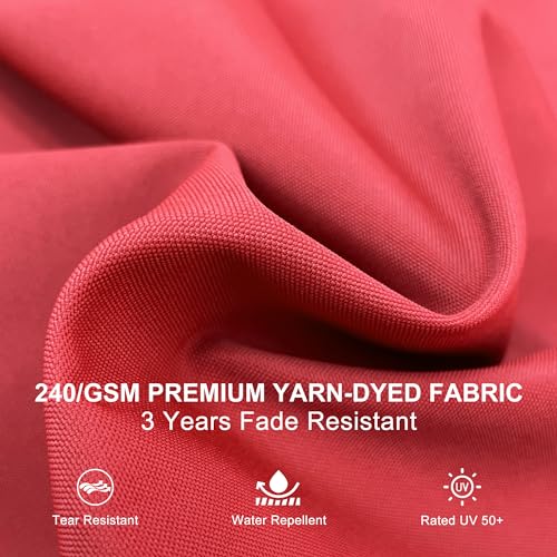PURPLE LEAF Patio Umbrella 9ft Outdoor Square Umbrella Large Cantilever Umbrella Windproof Offset Heavy Duty Sun for Garden Deck Pool Patio, Terra - color: Terra, size: 9' X 9'