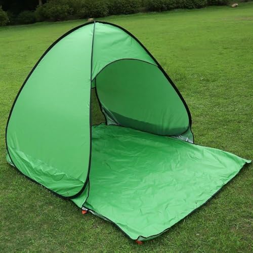 Pop Up Beach Camping Tent UPF 50+ for Uv Sun Protection, Waterproof Sun Shades Beach Umbrella for Family for Outdoor Patio, Fishing, Picnic, Pool Parties (Green)