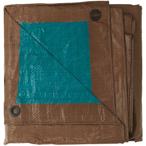 Do It Best Tarpaulin 764388 - Medium-Duty, Waterproof, UV Protection, Brown/Green - 12x14