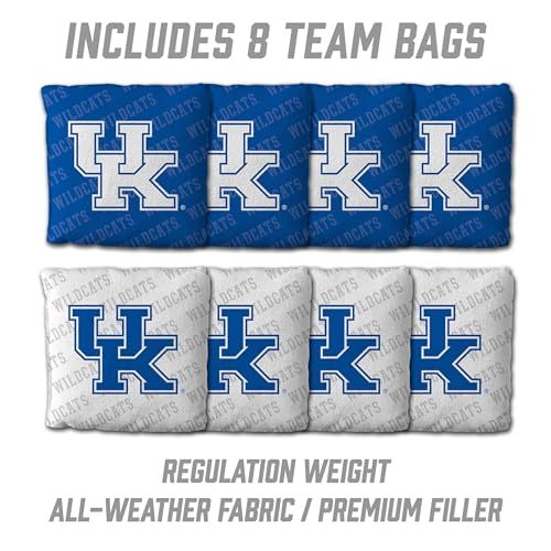 YouTheFan NCAA 2’ x 3’ Wood Cornhole Game with Logo Bags - color: Kentucky Wildcats, size: 2' X 3'