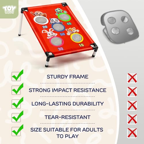 TOY Life Bean Bag Toss Game, Carnival Party Games, Cornhole Set for Kids Outdoor Games, Outside Toys for Kids Ages 4-8, Yard Outdoor Toys for Toddlers 3-5, Gifts for 3 4 5 6 7 Year Old Girls & Boys - color: Red Animal