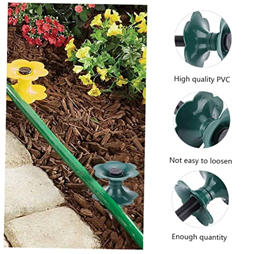 Garden Hose Guide Spike,Hose Guards for Flower Beds,Garden Reel Guide Wheel 4 Pack Spikes for Plant Protection Organizer Gardening Supplies Holder