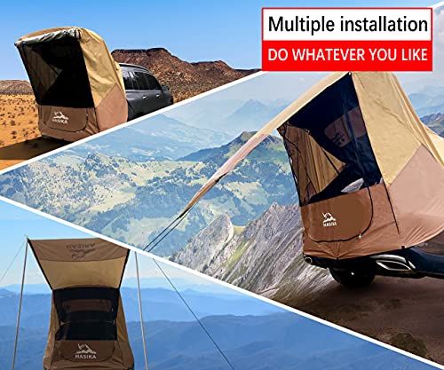 Hasika SUV Tailgate Tent - 2 Person Car Camping Awning, 3000mm Waterproof & UPF 50+ -Portable Hatchback Tent for Couples & Pet Owners, 2-Min Setup Road Trip Essentials Yellow - size: Large