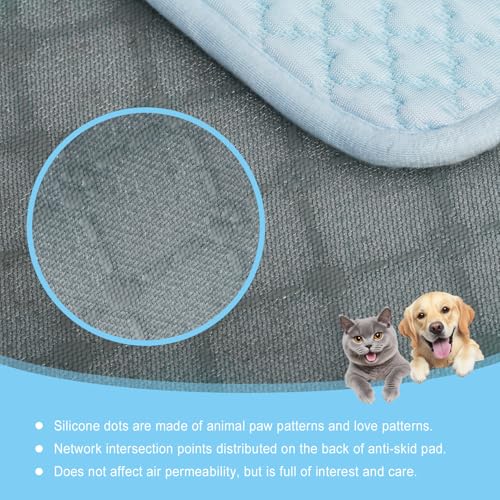 Dog Cooling Mat, Comfortable Pet Cooling Pad for Dogs Cats, Q-Max>0.4 Washable Cool Fiber Portable for Indoor Outdoor Car Seats - size: Large