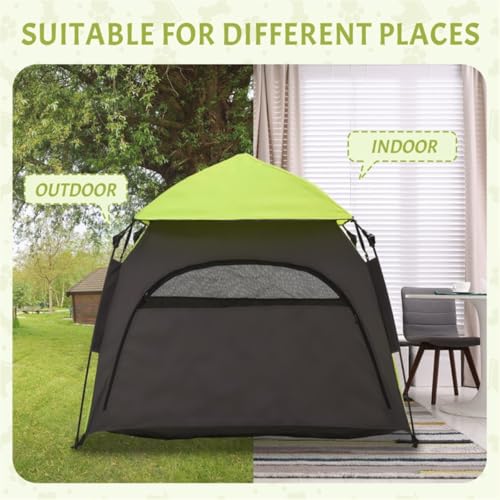 Pop Up Dog Tent for Large Dogs with Sunshade Top and Ventilation – Portable Pet Shelter for Camping Beach Backyard
