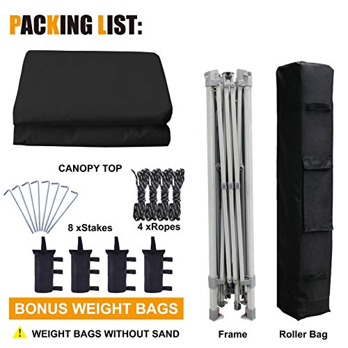 COOSHADE 13x13Ft Pop Up Canopy Tent Instant Folding Shelter 169 Square Feet Large Outdoor Sun Protection Shade(Black) - color: Black1