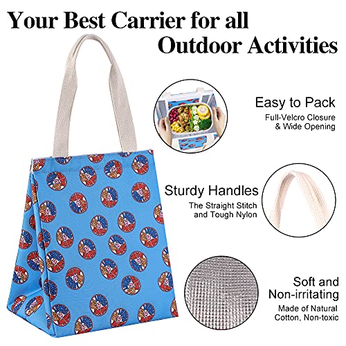 iknoe Insulated Lunch Bag for Women, 9L Sturdy Wide-Open Foldable & Portable Lunch Tote with Interior Pockets, Water-resistant Thermal Lunch Cooler for Adults Picnic Beach (Great Day) - color: great day, size: Velcro Closure