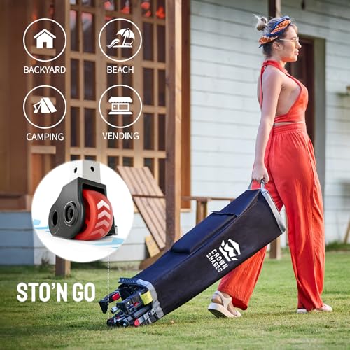 CROWN SHADES 12x12 Pop Up Canopy Tent Instant Commercial with 150D Silver Coated Fabric Including 1 Removable Sidewall, 4 Ropes, 8 Stakes, Weight Bags, STO 'N Go Bag, Red - color: Red, size: 12x12FT