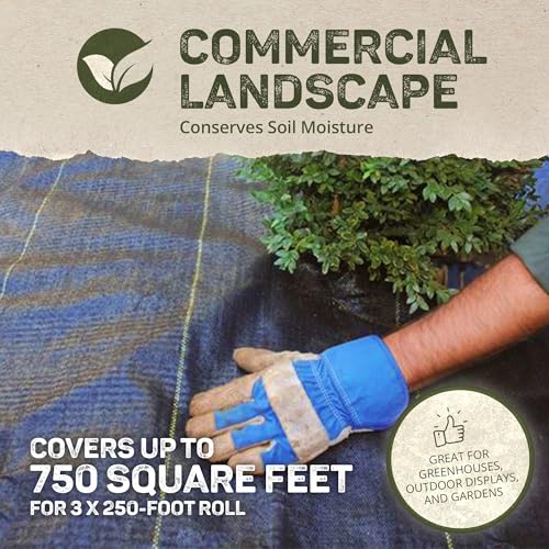 Dewitt 4-Pack Pro-5 Weed Barrier Fabric 5 oz, 3 x 250 Feet – Heavy-Duty Woven Landscape Ground Cover Mat for Raised Garden Bed, Greenhouse Gardening, Outdoor Landscaping, and Commercial Planting - size: 4 Pack, style: 3' x 250'