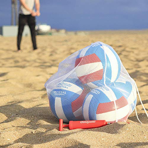 GoSports Soft Touch Recreational Volleyballs - Single or 6 Pack - Regulation Size for Indoor or Outdoor Play - Includes Ball Pump - color: 6 Pack