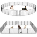 FDW Dog Playpen Dog Pen Dog Kennel 32 Panels 40 Inch Hight Indoor Outdoor Folding Metal Portable Puppy Exercise Pen Heavy Duty Dog Fence for Yard Camping,Black - style: 32 Panels