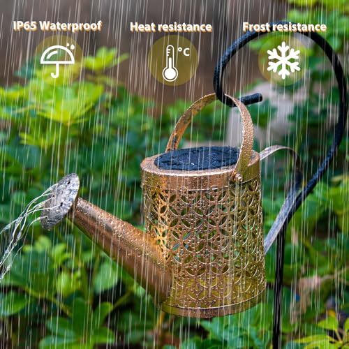 SRNPMIU Solar Watering Can Light - Solar Yard Decorations Outdoor,Garden Decor Lights for Yard,IP65 Waterproof Hanging Lantern Lights,Outside Garden Flower Bed Decor Light for Moms Birthday - color: Warm White