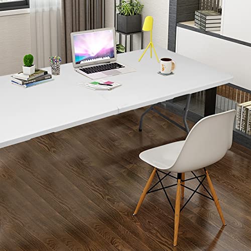 Plastic Folding Table, 5 FT Folding Table, Portable Tables for Dining Parties Card Picnic Camping - size: 5FT
