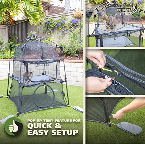 Outback Jack Catio Outdoor Cat Enclosure, (Kitty Katio) for Indoor Cat or Multiple Cats - Portable Tent, Play Tent for Cats, Catio, Outside Enclosure - style: Kitty Katio Tower