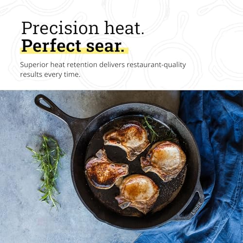 Lodge Seasoned Cast Iron Skillet 13.25 Inches - PFAS-Free, Non-Toxic Cookware - Use with an Oven, Stove, Grill, or Campfire - Naturally Non-Stick & Oven Safe - size: 13.25 Inch (1 Count)