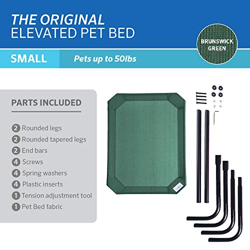 Coolaroo The Original Cooling Elevated Pet Bed,Brunswick Green, Small - color: Brunswick Green, style: Small Dog Bed