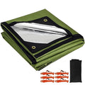 RedSwing Heavy Duty Survival Blanket, Waterproof Emergency Thermal Tarp, Multipurpose Reflective Insulated All Weather Blankets for Camping Hiking, Green,11.8 x 8.5 ft - color: Green 142''x102''