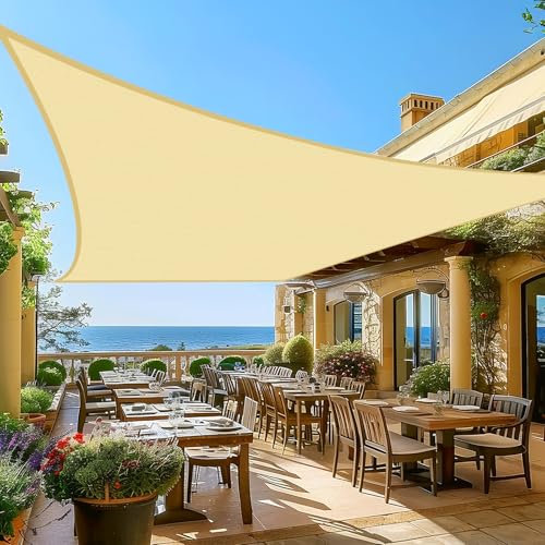 Artpuch Sun Shade Sail Beige 6'X24'Customized Curved Edges Rectangle Canopy 95% UV Block Sun Shade for Outdoor Patio Garden Backyard (We Make Custom Size) - color: Beige, size: 6'X24'Customized