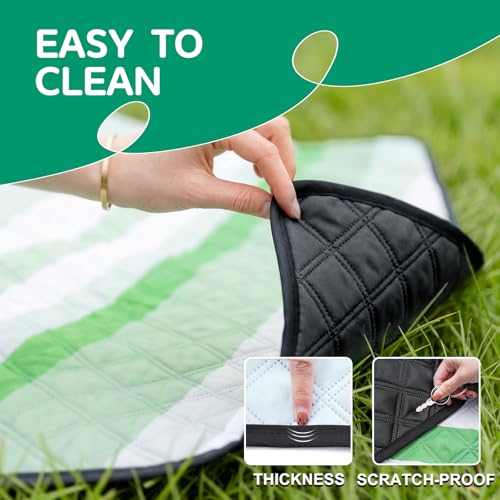 Waterproof Beach Blanket Picnic Outdoor Camping Mat Women Men Christmas Xmas Birthday Cool Ideas Best Friend Teacher Mother Day Mom Grandma Coworker Boss Bestie Adult Thank You Appreciation - color: Multi Green