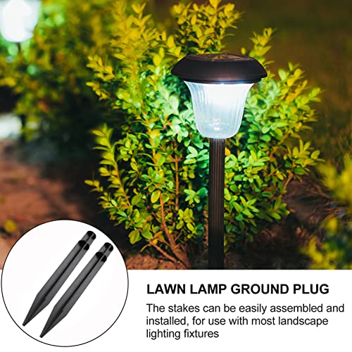 8pcs Plastic Ground Spikes Solar Torch Lights Stake Resistant Spikes Plug Replacement for Garden Lawn Light