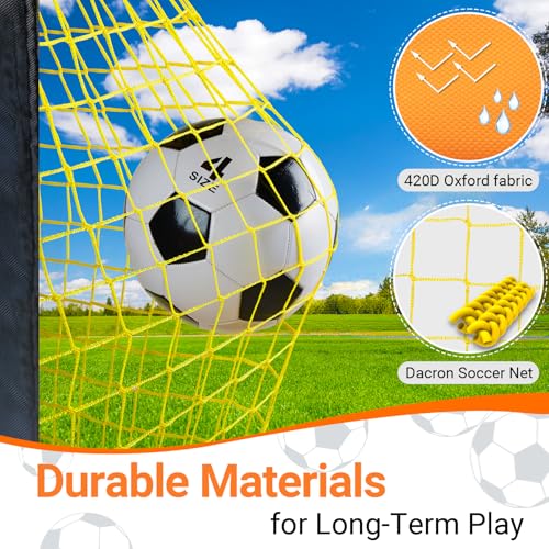 Dimples Excel Soccer Goals Kids Net for Backyard 7x5, 5x3.6, 4x3, 3x2.2 FT - style: 4x3 FT, 2 Set