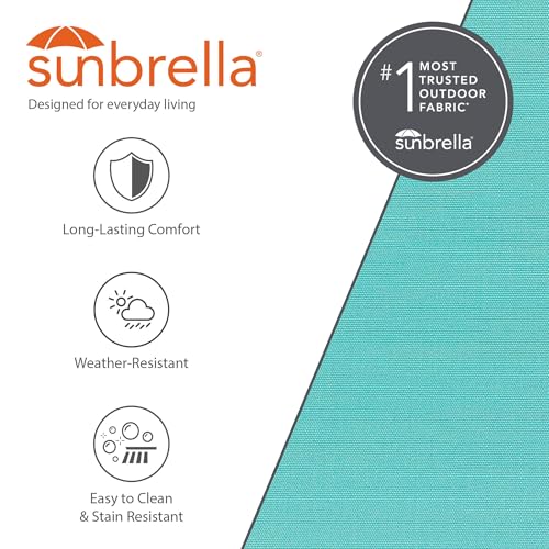 Vivere Double Sunbrella Hammock, Weather-Ready Outdoor Lounger with Space-Saving Steel Stand and Carry Bag, 450 Lb Capacity, 9 Foot, Aruba - color: Aruba