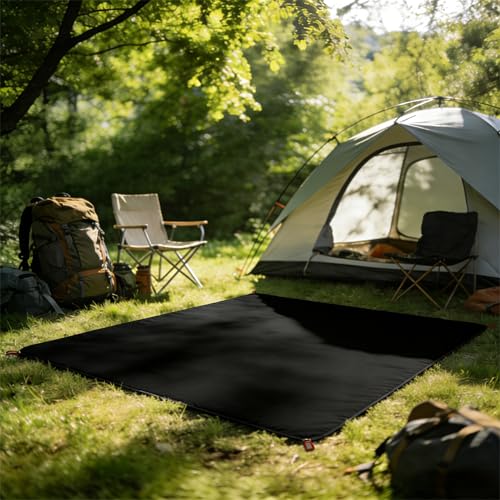 REDCAMP Waterproof Camping Tent Tarp - 36"x83", 4 in 1 Multifunctional Tent Footprint for Camping, Hiking and Survival Gear, Lightweight and Compact - size: 87''x55”/Black, style: 2person