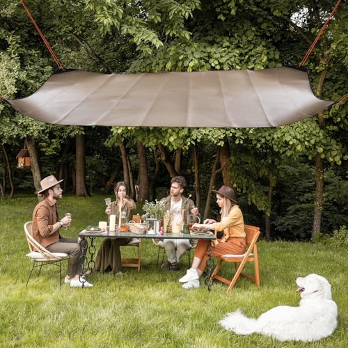 RedSwing Heavy Duty Survival Blanket, Waterproof Emergency Thermal Tarp, Multipurpose Reflective Insulated All Weather Blankets for Camping Hiking, Brown - color: Brown 83''x59''
