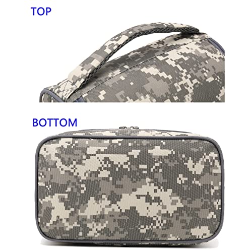 FlowFly Kids Double Decker Cooler Insulated Lunch Bag Large Tote for Boys, Girls, Men, Women, With Adjustable Strap, Digital Camo - color: Digital Camo