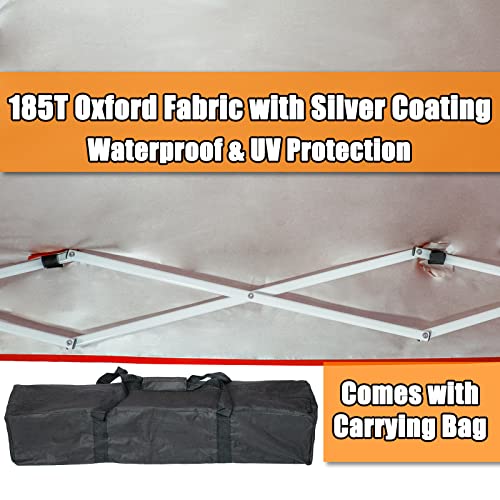 Sunnyglade 6x4 Ft Pop-Up Canopy Tent Outdoor Portable Instant Shelter Folding Canopy with Carry Bag - color: Red