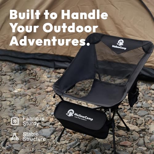 MellowCamp Camping Chair, Ultralight Folding Backpacking Hiking Chair, Compact Portable for Hiking, Camping, Backpacking, Beach, Roadtrip (Dark Night) - color: Dark Night