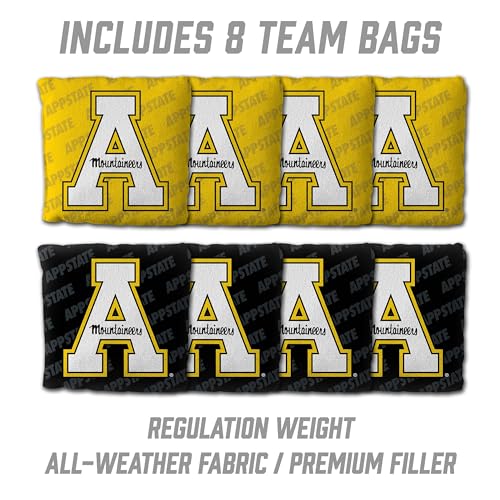 YouTheFan NCAA 2’ x 3’ Wood Cornhole Game with Logo Bags - color: Appalachian State Mountaineers, size: 2' X 3'