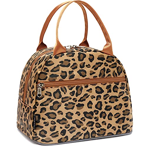 FlowFly Leopard Insulated Lunch Cooler Bag - Tote Organizer for Women/Men, Leopard - color: Leopard