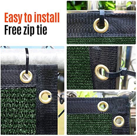 180GSM 6ft x 50ft Fence Privacy Screen Heavy Duty Fence Cover Garden Wall Backyard Dark Green - color: Dark Green, size: 6'x50' Pro
