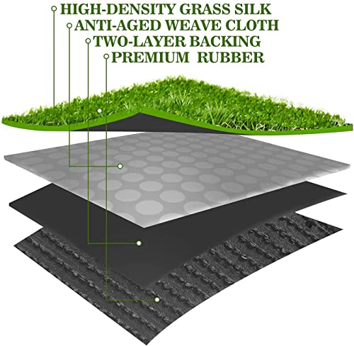 AYOHA Artificial Turf 3 ft x 21 ft with Drainage, 1.38 Inch Realistic Fake Grass Rug Indoor Outdoor Lawn Landscape for Garden, Balcony, Patio, Synthetic Grass Mat for Dogs, Customized - size: 3 ft x 21 ft