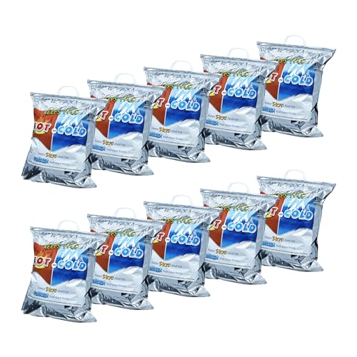 Superio Hot and Cold Insulated Bags for Food Delivery, Grocery Shopping Bags, Food Storage for Hot and Frozen Food for Travel, Disposable Cooler Bag, Reinforced Thermal Lunch Bag (10, 16"x19.25") - color: 10 Pack, size: Large (Meal and Grocery Size)