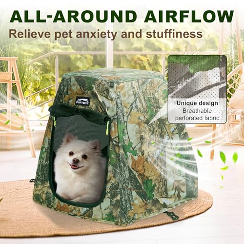 Pop Up Dog Tent & Cat Tent, Breathable Dog Camping Tent for Outdoor and Indoor Use, Portable Pet House with Ground Stakes and Washable Pad